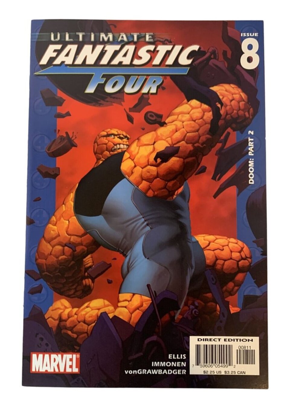 Ultimate Fantastic Four #8 Marvel 2004 1st Print Dr Doom Thing Ellis Immonen